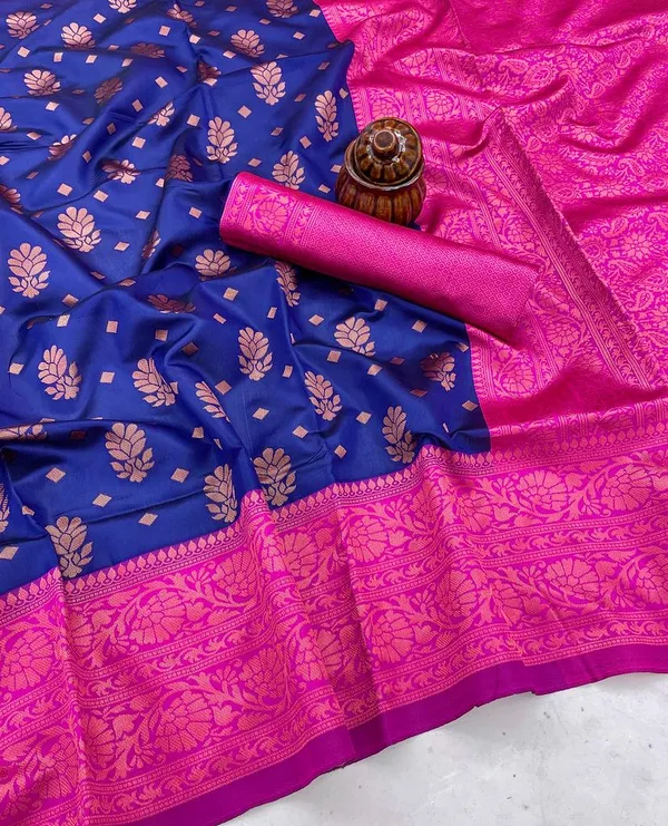 NAVY_BLUE_PURE_BANARASI_SAREE